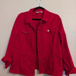 Cato Women's Light Weight Red Jacket Size L